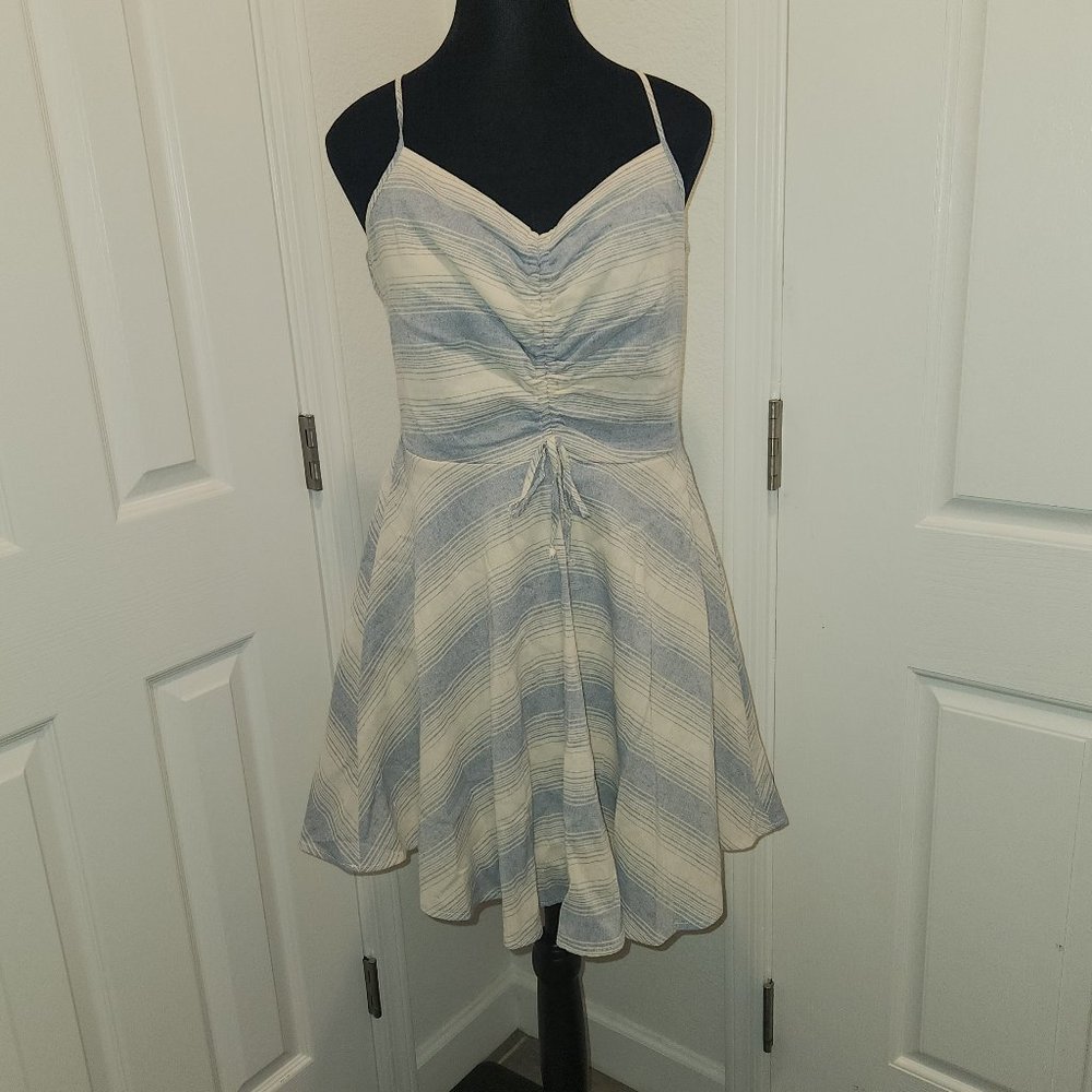 Trixxi Womens Juniors Striped Sleeveless Casual Dress